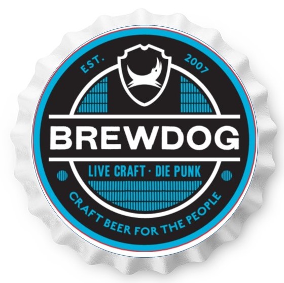 Brewdog logo on beer bottle cap